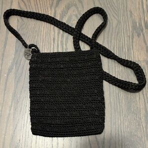The Sak Black Crochet Crossbody Bag
